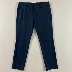 Bonobos Slim Fit Dress Pants Slacks Men's 34 x 30 Measures 36x30 Blue Wool Blend